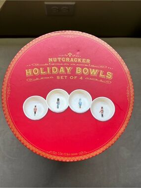 Cost Plus World Market Nutcracker Holiday Bowls - Set Of 4